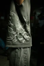 Acid Gray Stone Washed Shorts (2)