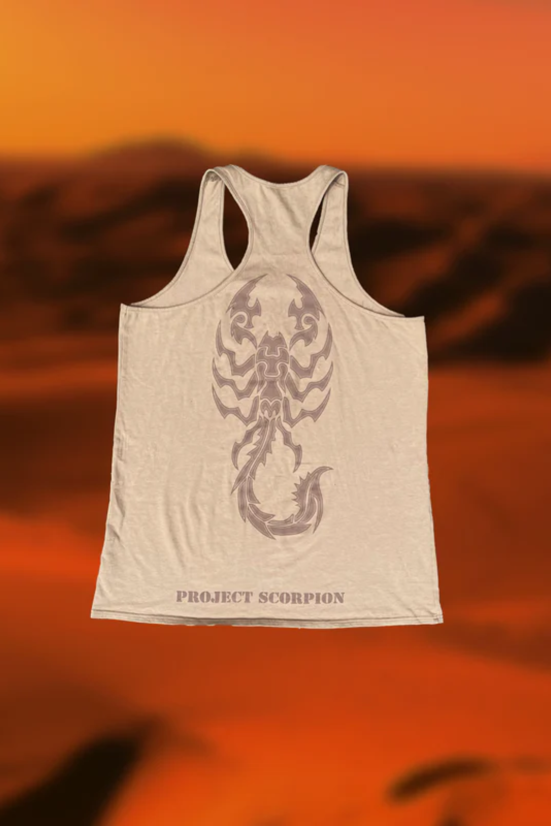 Beige Scorpion Acid Wash Stringer Beige Scorpion Acid Wash Stringer