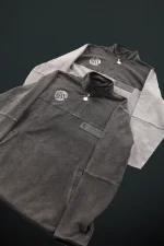 Gunmetal Gray Suede Quarter zip (13)
