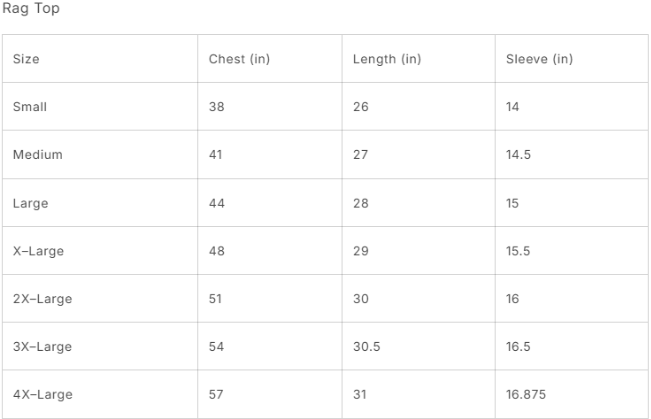 Size Guide Charts