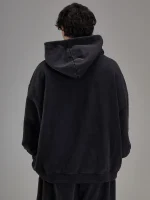 Faded Black Heavyweight Zip Up (2)