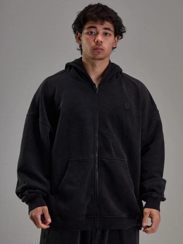 Faded Black Heavyweight Zip Up Faded Black Heavyweight Zip Up